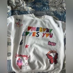 Mayfair ‘Somebody Loves You’ Crewneck, one size ( fits like a medium/large)